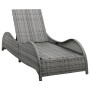 Lounger with anthracite gray synthetic rattan cushion by vidaXL, Outdoor beds - Ref: Foro24-49494, Price: 270,48 €, Discount: %