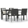 Set de muebles jardín 5 pzas con cojines ratán sintético negro de vidaXL, Conjuntos de jardín - Ref: Foro24-3157953, Precio: ...