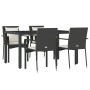 Set de muebles jardín 5 pzas con cojines ratán sintético negro de vidaXL, Conjuntos de jardín - Ref: Foro24-3157953, Precio: ...