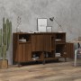 Display cabinets 2 units plywood oak brown 60x35x70 cm by vidaXL, Sideboards - Ref: Foro24-3185734, Price: 142,14 €, Discount: %