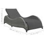 Lounger with anthracite gray synthetic rattan cushion by vidaXL, Outdoor beds - Ref: Foro24-49494, Price: 270,48 €, Discount: %