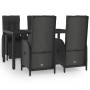 Set de muebles jardín 5 pzas con cojines ratán sintético negro de vidaXL, Conjuntos de jardín - Ref: Foro24-3185061, Precio: ...