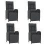 Set de muebles jardín 5 pzas con cojines ratán sintético negro de vidaXL, Conjuntos de jardín - Ref: Foro24-3185061, Precio: ...