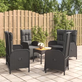 5-piece garden furniture set with black synthetic rattan cushions by vidaXL, Garden sets - Ref: Foro24-3185090, Price: 611,99...