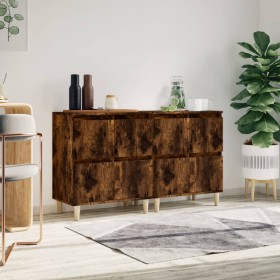 Sideboards 2 units smoked oak plywood 60x35x70 cm by vidaXL, Sideboards - Ref: Foro24-3185756, Price: 126,13 €, Discount: %