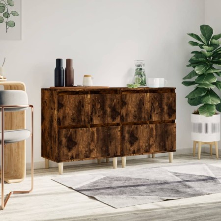 Sideboards 2 units smoked oak plywood 60x35x70 cm by vidaXL, Sideboards - Ref: Foro24-3185756, Price: 127,70 €, Discount: %