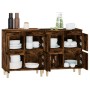 Sideboards 2 units smoked oak plywood 60x35x70 cm by vidaXL, Sideboards - Ref: Foro24-3185756, Price: 127,70 €, Discount: %