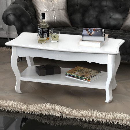 White 2-level MDF coffee table by vidaXL, Coffee table - Ref: Foro24-60629, Price: 131,41 €, Discount: %