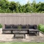 Gartenmöbel-Set 6-teilig und Kissen anthrazitgrauer Stahl von vidaXL, Gartensets - Ref: Foro24-3186859, Preis: 449,95 €, Raba...