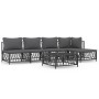 6-piece garden furniture set with anthracite grey steel cushions by vidaXL, Garden sets - Ref: Foro24-3186859, Price: 450,36 ...