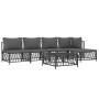 6-piece garden furniture set with anthracite grey steel cushions by vidaXL, Garden sets - Ref: Foro24-3186859, Price: 450,36 ...