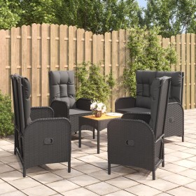 5-piece garden furniture set with black synthetic rattan cushions by vidaXL, Garden sets - Ref: Foro24-3185088, Price: 506,60...