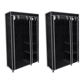 Fabric wardrobes 2 units black by vidaXL, Wardrobes - Ref: Foro24-60720, Price: 63,98 €, Discount: %