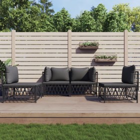 Garden furniture set 4 pieces and anthracite gray steel cushions by vidaXL, Garden sets - Ref: Foro24-3186835, Price: 332,51 ...