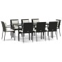 9-piece garden dining set with black synthetic rattan cushions. by vidaXL, Garden sets - Ref: Foro24-3185100, Price: 790,53 €...