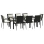 9-piece garden dining set with black synthetic rattan cushions. by vidaXL, Garden sets - Ref: Foro24-3185100, Price: 790,53 €...