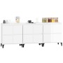 Sideboards 3 units glossy white plywood 60x35x70 cm by vidaXL, Sideboards - Ref: Foro24-3185777, Price: 194,99 €, Discount: %