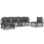 Garden furniture set 5 pieces and anthracite gray steel cushions by vidaXL, Garden sets - Ref: Foro24-3186839, Price: 413,23 ...