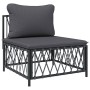 Garden furniture set 5 pieces and anthracite gray steel cushions by vidaXL, Garden sets - Ref: Foro24-3186839, Price: 413,23 ...