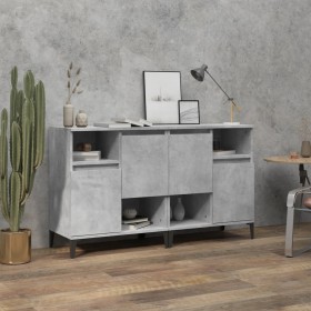 Sideboards 2 Stück betongraues Sperrholz 60x35x70 cm von vidaXL, Sideboards - Ref: Foro24-3185731, Preis: 132,92 €, Rabatt: %