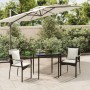 3-teilige Garten-Essgruppe mit schwarzen Kissen aus synthetischem Rattan von vidaXL, Gartensets - Ref: Foro24-3185095, Preis:...