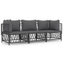 Garden furniture set 3 pieces and anthracite gray steel cushions by vidaXL, Garden sets - Ref: Foro24-3186817, Price: 254,04 ...