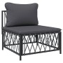 Garden furniture set 3 pieces and anthracite gray steel cushions by vidaXL, Garden sets - Ref: Foro24-3186817, Price: 254,04 ...