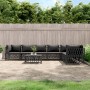 Juego muebles de jardín 8 pzas con cojines acero gris antracita de vidaXL, Conjuntos de jardín - Ref: Foro24-3186885, Precio:...