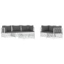 6-piece garden furniture set and white steel cushions by vidaXL, Garden sets - Ref: Foro24-3186826, Price: 465,58 €, Discount: %