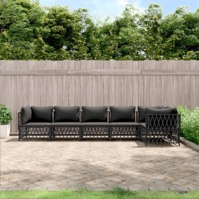 6-teiliges Gartenmöbel-Set mit anthrazitfarbenen Stahlkissen von vidaXL, Gartensets - Ref: Foro24-3186877, Preis: 496,99 €, R...