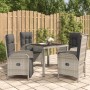 5-piece garden dining set with gray synthetic rattan cushions by vidaXL, Garden sets - Ref: Foro24-3185035, Price: 775,88 €, ...