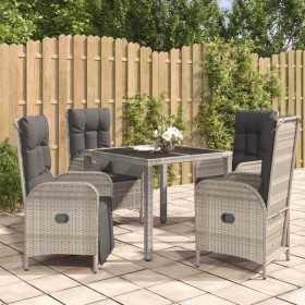 5-piece garden dining set with gray synthetic rattan cushions by vidaXL, Garden sets - Ref: Foro24-3185035, Price: 777,99 €, ...