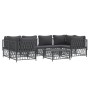 Garden furniture set 7 pieces and anthracite gray steel cushions by vidaXL, Garden sets - Ref: Foro24-3186921, Price: 569,05 ...