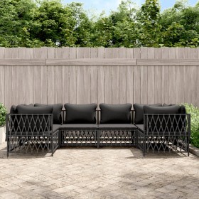 6-teiliges Gartenmöbel-Set mit anthrazitfarbenen Stahlkissen von vidaXL, Gartensets - Ref: Foro24-3186919, Preis: 503,99 €, R...