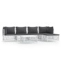 6-piece garden furniture set and white steel cushions by vidaXL, Garden sets - Ref: Foro24-3186866, Price: 420,08 €, Discount: %