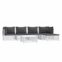 6-piece garden furniture set and white steel cushions by vidaXL, Garden sets - Ref: Foro24-3186866, Price: 420,08 €, Discount: %