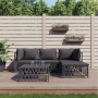 Gartenmöbel-Set 5-teilig und anthrazitgraue Stahlkissen von vidaXL, Gartensets - Ref: Foro24-3186863, Preis: 370,96 €, Rabatt: %