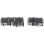 6-piece garden furniture set with anthracite grey steel cushions by vidaXL, Garden sets - Ref: Foro24-3186827, Price: 487,28 ...