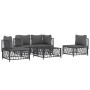 Garden furniture set 5 pieces and anthracite gray steel cushions by vidaXL, Garden sets - Ref: Foro24-3186837, Price: 400,17 ...