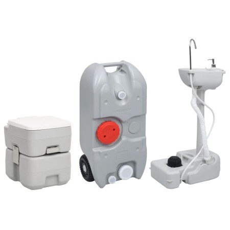 Toilet set with sink and portable water tank for camping by vidaXL, Camping and hiking - Ref: Foro24-3186673, Price: 344,25 €...