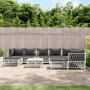 10-teiliges Gartenmöbel-Set mit Kissen aus weißem Stahl von vidaXL, Gartensets - Ref: Foro24-3186930, Preis: 700,29 €, Rabatt: %