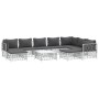 10-piece garden furniture set with cushions white steel by vidaXL, Garden sets - Ref: Foro24-3186930, Price: 700,29 €, Discou...