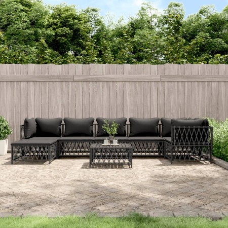 8-piece garden furniture set with anthracite steel cushions by vidaXL, Garden sets - Ref: Foro24-3186899, Price: 619,85 €, Di...