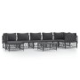 8-piece garden furniture set with anthracite steel cushions by vidaXL, Garden sets - Ref: Foro24-3186899, Price: 619,85 €, Di...