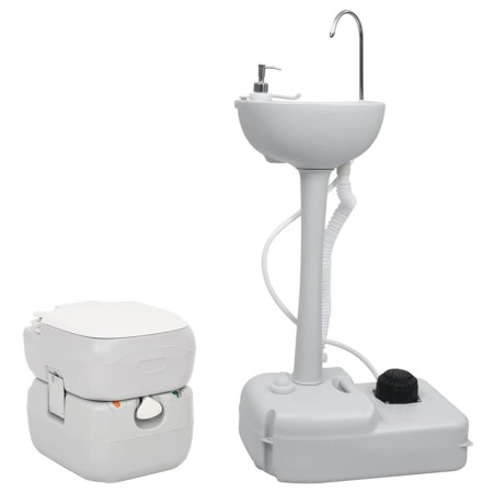 Juego de inodoro con lavabo portátil para camping de vidaXL, Camping y senderismo - Ref: Foro24-3186664, Precio: 255,02 €, De...