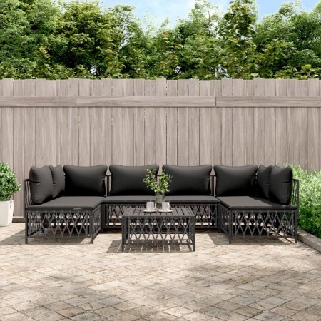 7-piece garden furniture set with anthracite steel cushions by vidaXL, Garden sets - Ref: Foro24-3186911, Price: 562,95 €, Di...