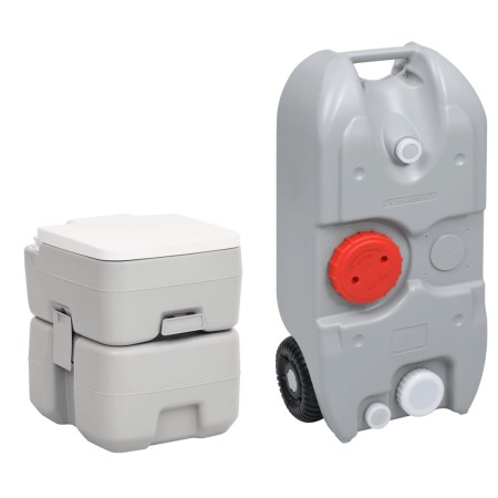 Portable Camping Toilet and Water Tank Set by vidaXL, Camping and hiking - Ref: Foro24-3186652, Price: 254,40 €, Discount: %