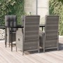 Garten-Essgruppe 5-teilig und schwarzgraue Kissen aus synthetischem Rattan von vidaXL, Gartensets - Ref: Foro24-3185181, Prei...