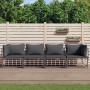 Garden furniture set 4 pieces and anthracite PE rattan cushions by vidaXL, Outdoor sofas - Ref: Foro24-3186699, Price: 316,78...