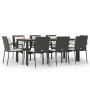 9-piece garden dining set and black synthetic rattan cushions by vidaXL, Garden sets - Ref: Foro24-3157968, Price: 713,19 €, ...